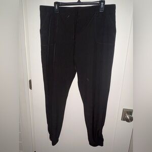 NWOT Albions Jetsetters jogger pants sz XL black w/gold tone zippers